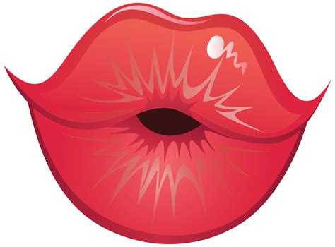 kissing cartoon lips